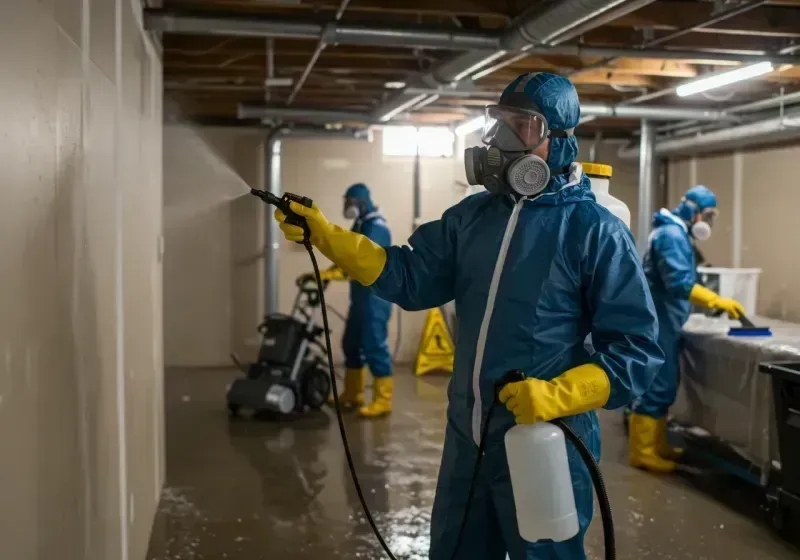 Basement Sanitization and Antimicrobial Treatment process in Sanders County, MT